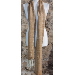 Bufanda Ocher - Lana merino y seda | Tejido en telar manual